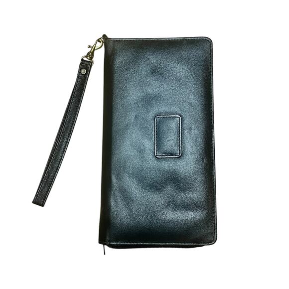 Vintage Executive Leather Zip Pouch for Travel, Wallet, Organizer 9.25x5x0.5 - Picture 2 of 3